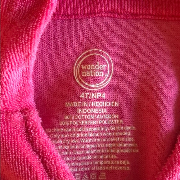 Bright pink pool/beach coverup! Size 4T - Picture 2 of 3